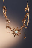18K Real Gold Plated Frostfire Sun Necklace