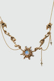 18K Real Gold Plated Frostfire Sun Necklace
