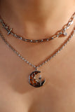 Brown Starlight Moon Necklace