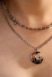 Brown Starlight Moon Necklace