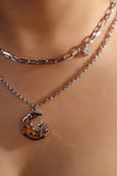 Brown Starlight Moon Necklace