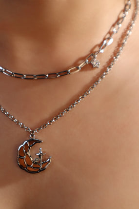 Brown Starlight Moon Necklace