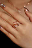 18K Rose Gold Plated Moon Snake Ring