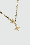 18K gold plated cross pendant necklace with a sunny yellow citrine zirconia gemstone