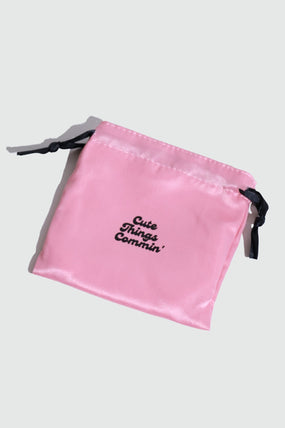 Soft satin jewelry pouch with flannel lining for storing dainty jewelry pieces