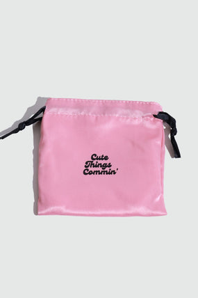 Soft satin jewelry pouch with flannel lining for storing dainty jewelry pieces