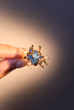 Juli Drop 3 | 18K vergoldeter Ring mit blauer Muschel