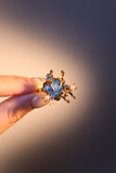 Juli Drop 3 | 18K vergoldeter Ring mit blauer Muschel