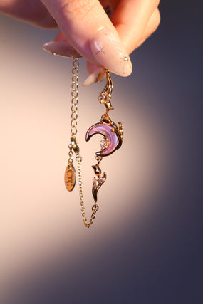 18K Real Gold Plated Moonstone Rose Moon Bracelet