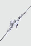 Palladium White Gold Plated Natural Shell Moon Bracelet