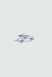 Palladium White Gold Plated Natural Shell Moon Ring