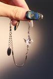 Palladium White Gold Plated Natural Shell Moon Bracelet