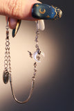 Palladium White Gold Plated Natural Shell Moon Bracelet