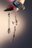 Palladium White Gold Plated Natural Shell Moon Bracelet