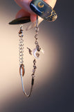 Palladium White Gold Plated Natural Shell Moon Bracelet