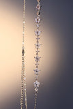August Drop 1|Palladium Weißgold plattierte Diamant-Starlight-Bloom-Halskette
