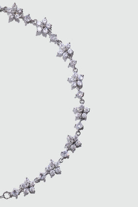 Palladium White Gold Plated Diamond Starlight Bloom Necklace