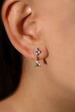 18K Real Gold Plated Starlight Petal Droplet Earrings