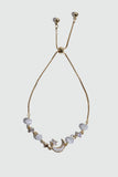 14K Real Gold Plated Moonlight Moon Star Bracelet