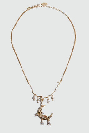 18K Real Gold Plated Moon Pearlvine Necklace