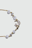 14K Real Gold Plated Moonlight Moon Star Bracelet