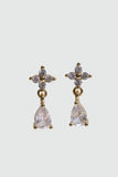 18K Real Gold Plated Starlight Petal Droplet Earrings