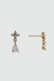 18K Real Gold Plated Starlight Petal Droplet Earrings