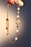 14K Real Gold Plated Moonlight Moon Star Bracelet