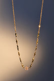 18K gold plated starlight bloom necklace with pink tourmaline zirconia gemstones