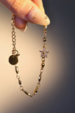 18K gold plated bracelet with a starlight bloom of sparkling zirconia