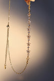 18K gold plated necklace with multiple starlight blooms of sparkling zirconia