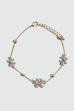 14K gold plated butterfly bracelet with sparkling zirconia diamonds