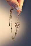 14K gold plated butterfly bracelet with sparkling zirconia diamonds