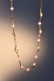 18K Real Gold Plated Multi Purple Opal Necklace