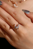 18K Rose Gold Plated Natural Shell Moon Ring