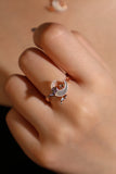 18K Rose Gold Plated Natural Shell Moon Ring