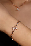 18K Rose Gold Plated Natural Shell Moon Bracelet