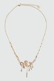 18K Real Gold Plated Moon Snake Necklace