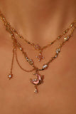 Gold Plated Starlight Cross and Rose Moon Necklace Kit
