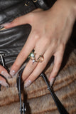 18K Real Gold Plated 3 in 1 Gemstones Ring