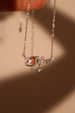925 Sterling Silver Moonstone Galaxy Necklace