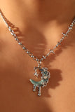 Ice Blue Moon Necklace