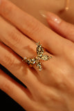 18K Real Gold Plated Butterfly Wings Ring