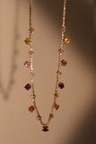 14K Real Gold Plated Color Gemstones Necklace (Pre-order)