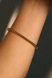 18K Gold Stainless Steel Multi Round Beads Bracelet