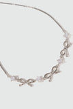 Platinum Plated Multi Diamond Bowknot Bracelet (Pre-order）