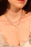 14K Real Gold Plated Multi Diamond Necklace