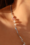Platinum Plated Pink Shell Necklace