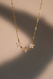 14K Gold Vermeil 3 in 1 Diamond Flake Necklace