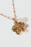 18K Real Gold Plated Orchid Necklace